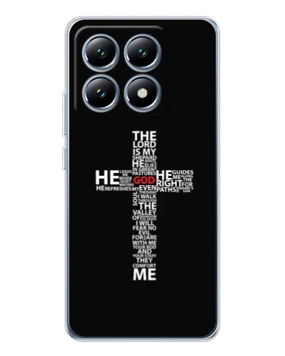 Чехол для Xiaomi 14T с картинкой «Текстовый крест» Чехол для Xiaomi 14T с картинкой «Текстовый крест»