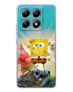 Чохол для Xiaomi 14T з картинкою «Спанч Боб переможець»