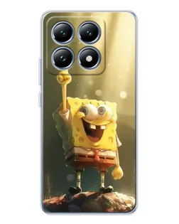Чохол для Xiaomi 14T з картинкою «Сяючий Спанч Боб»