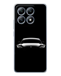 Чохол для Xiaomi 14T з картинкою «Фари Tesla Night»