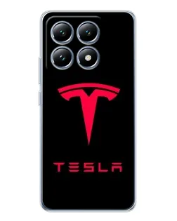 Чохол для Xiaomi 14T з картинкою «Tesla Red Logo»