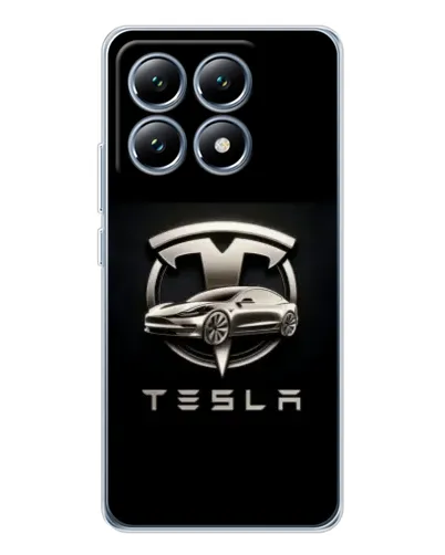 Чохол для Xiaomi 14T з картинкою «Tesla — срібне авто» Чохол для Xiaomi 14T з картинкою «Tesla — срібне авто»