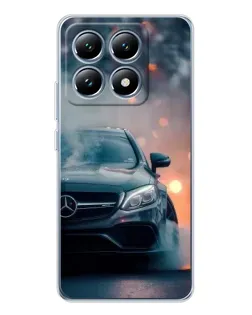 Чохол для Xiaomi 14T з картинкою «Mercedes — нічне місто»
