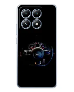 Чохол для Xiaomi 14T з картинкою «Салон Audi — кермо»