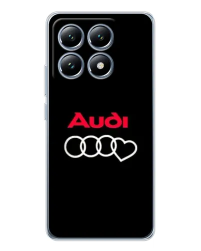 Чехол для Xiaomi 14T с картинкой «Логотип Audi Heart»