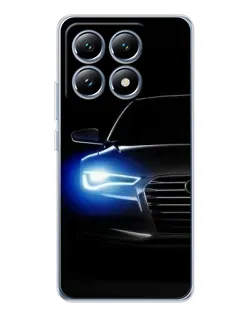 Чехол для Xiaomi 14T с картинкой «Неоновый взгляд Audi»