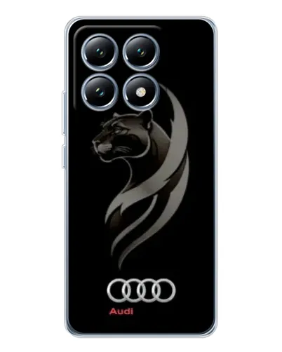 Чехол для Xiaomi 14T с картинкой «Графика — пантера и Audi»