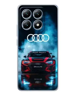 Чехол для Xiaomi 14T с картинкой «Audi Sport — неон»