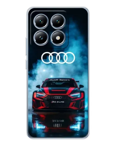 Чехол для Xiaomi 14T с картинкой «Audi Sport — неон»