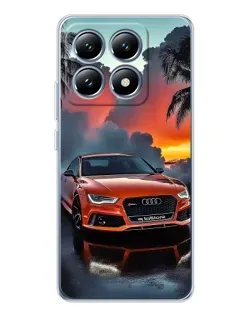 Чехол для Xiaomi 14T с картинкой «Audi — закат»