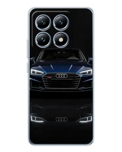 Чехол для Xiaomi 14T с картинкой «Audi — ночное отражение»