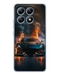 Чохол для Xiaomi 14T з картинкою «Lamborghini димна естетика»