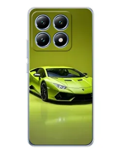 Чохол для Xiaomi 14T з картинкою «Салатовий Lamborghini Huracan»