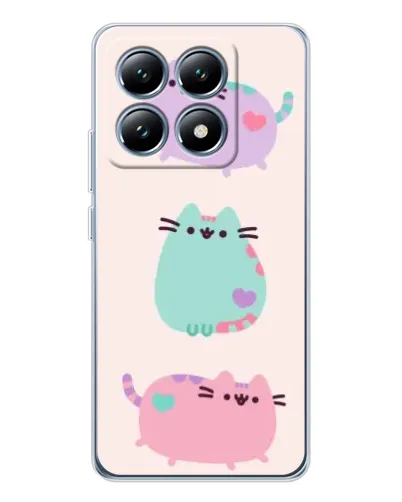 Чохол для Xiaomi 14T з картинкою «Pusheen тріо» Чохол для Xiaomi 14T з картинкою «Pusheen тріо»