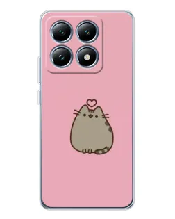 Чохол для Xiaomi 14T з картинкою «Pusheen серце»
