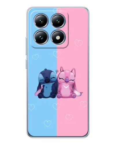Чохол для Xiaomi 14T з картинкою «Stitch та Angel Love»