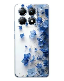 Чехол для Xiaomi 14T с картинкой «Голубой цветочный каскад» Чехол для Xiaomi 14T с картинкой «Голубой цветочный каскад»