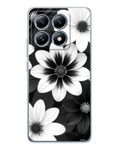 Чехол для Xiaomi 14T с картинкой «Монохромные астры»