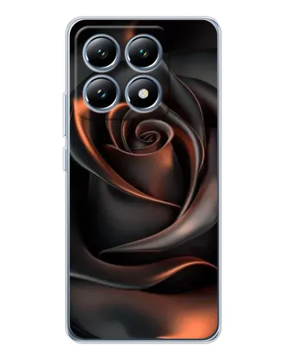 Чехол для Xiaomi 14T с картинкой «Шелковая черная роза»