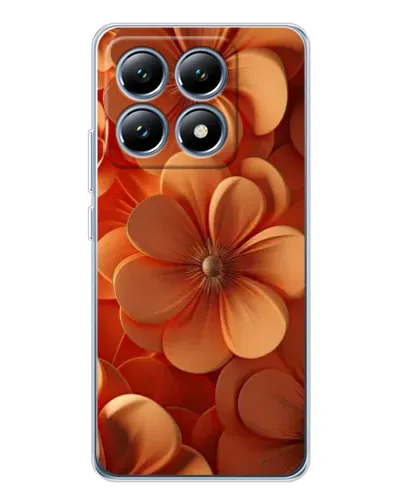 Чехол для Xiaomi 14T с картинкой «Оранжевый макро цветок»