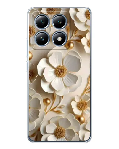Чехол для Xiaomi 14T с картинкой «Белие бумажние  цвети»