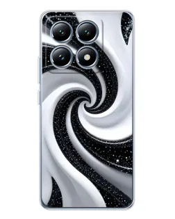 Чохол для Xiaomi 14T з картинкою «Чорно-біла спіраль»