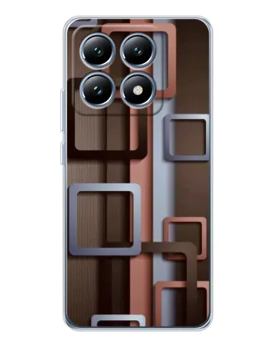 Чохол для Xiaomi 14T з картинкою «Коричневі об'ємні квадрати» Чохол для Xiaomi 14T з картинкою «Коричневі об'ємні квадрати»