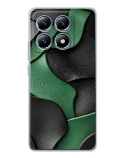 Чохол для Xiaomi 14T з картинкою «Зелені шкіряні хвилі»