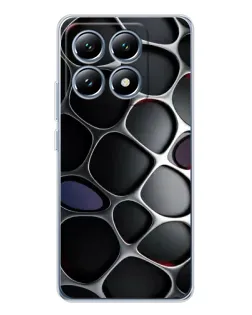 Чохол для Xiaomi 14T з картинкою «Об'ємна темна решітка»