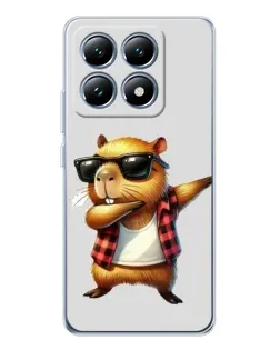 Чохол для Xiaomi 14T з картинкою «Капібара репер даб»