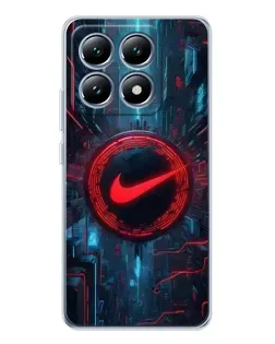 Чехол для Xiaomi 15 Pro с картинкой «Техногенный стиль Nike»