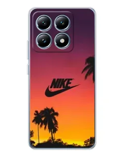 Чехол для Xiaomi 15 Pro с картинкой «Nike на закате солнца»