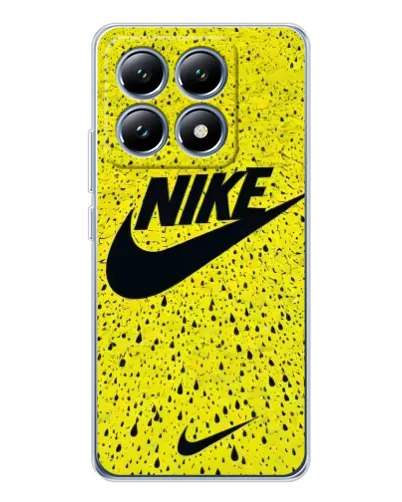 Чехол для Xiaomi 15 Pro с картинкой «Желтый текстурный Nike»