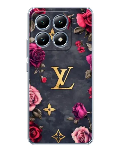 Чехол для Xiaomi 15 Pro с картинкой «Цветочный Louis Vuitton»