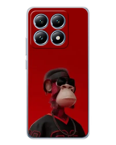 Чехол для Xiaomi 15 Pro с картинкой «Bored Ape в красном»