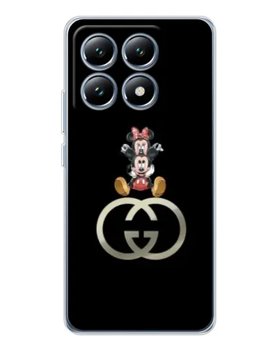 Чехол для Xiaomi 15 Pro с картинкой «Минни Маус на лого»