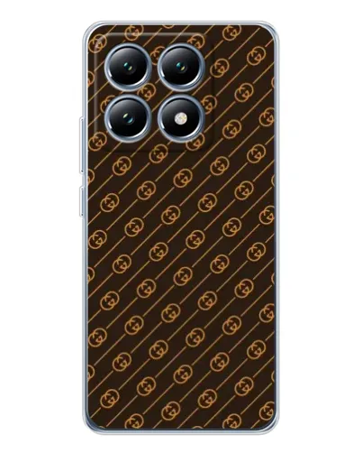 Чехол для Xiaomi 15 Pro с картинкой «Gucci — золотые диагонали»