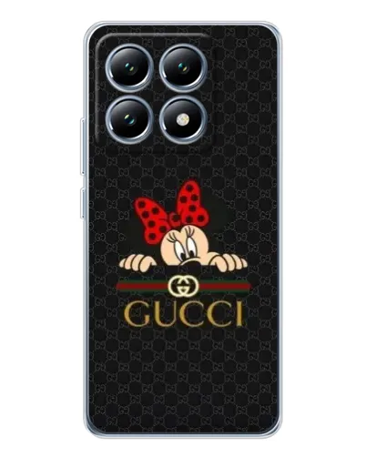 Чехол для Xiaomi 15 Pro с картинкой «Минни Маус Gucci — черный»