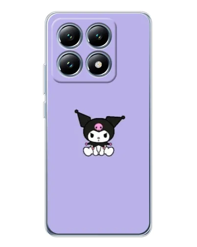 Чехол для Xiaomi 15 Pro с картинкой «Kuromi — фиолетовый минимализм»