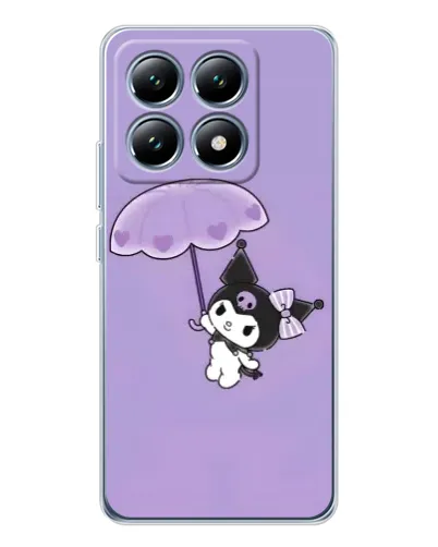 Чехол для Xiaomi 15 Pro с картинкой «Kuromi с зонтиком»