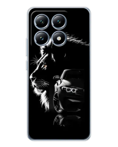 Чехол для Xiaomi 15 Pro с картинкой «BMW и лев»
