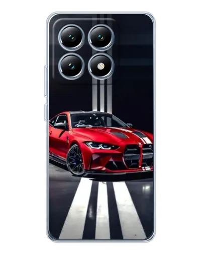 Чехол для Xiaomi 15 Pro с картинкой «Красная BMW на дороге»