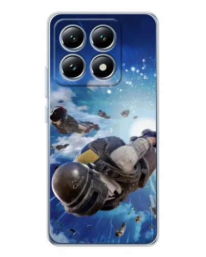 Чехол для Xiaomi 15 Pro с картинкой «Десант PUBG — прыжок»