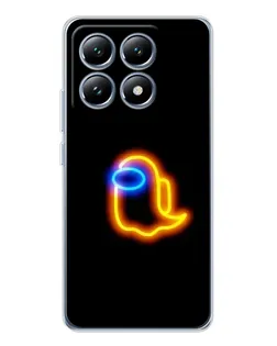Чехол для Xiaomi 15 Pro с картинкой «Among Us неоновое сияние»