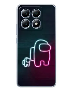 Чехол для Xiaomi 15 Pro с картинкой «Among Us неон-арт»