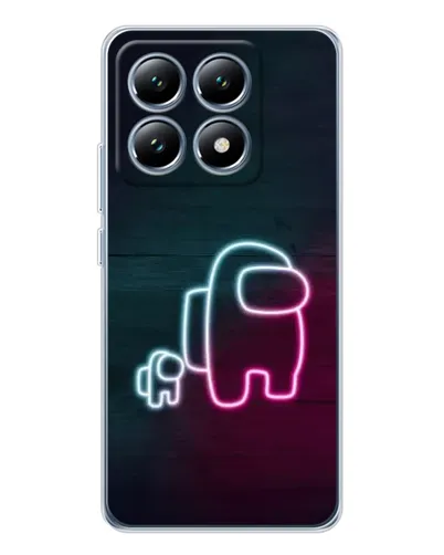 Чехол для Xiaomi 15 Pro с картинкой «Among Us неон-арт»