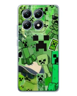 Чехол для Xiaomi 15 Pro с картинкой «Криперы Minecraft»