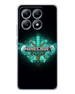 Чехол для Xiaomi 15 Pro с картинкой «Minecraft Diamond лого»