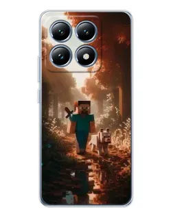 Чехол для Xiaomi 15 Pro с картинкой «Стив в лесу»