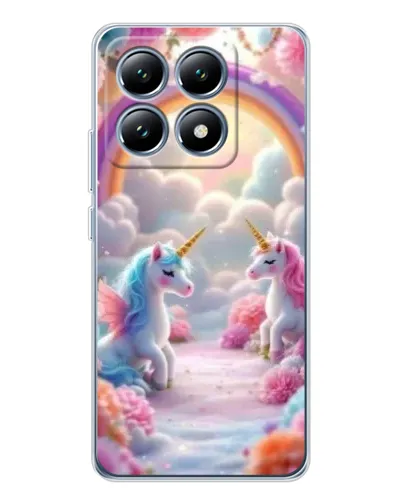 Чехол для Xiaomi 15 Pro с картинкой «Радуга и единороги»
